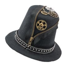 Steampunk Zipper Mini Top Hat Gothic Retro Lolita Gears