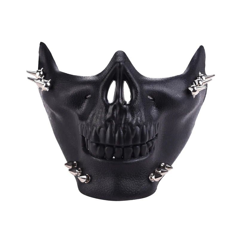 Steampunk Gas Mask Ghost Rivet Skull Half Face
