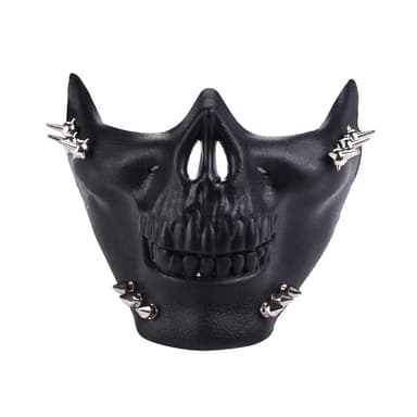 Steampunk Gas Mask Ghost Rivet Skull Half Face - image 1