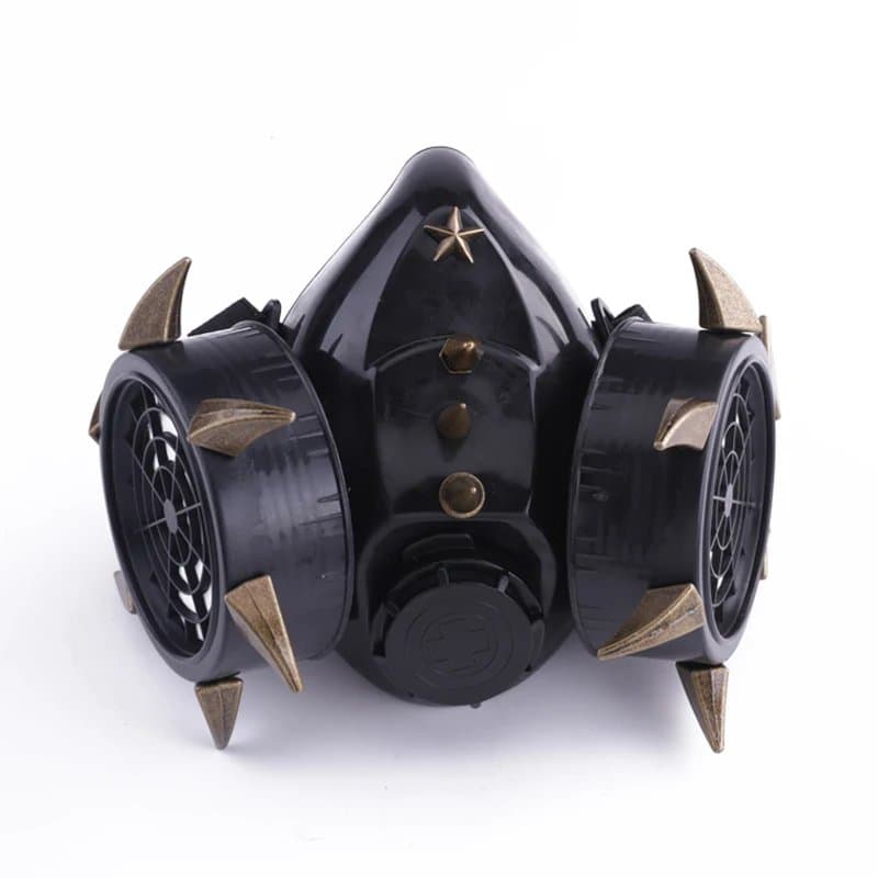 Steampunk Gas Mask Metal Rivets Respirator Retro
