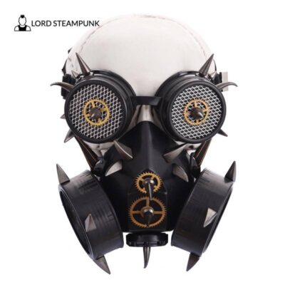 Cyberpunk Retro Black Metal Mask + Goggles Cyberpunk Masks New Arrivals