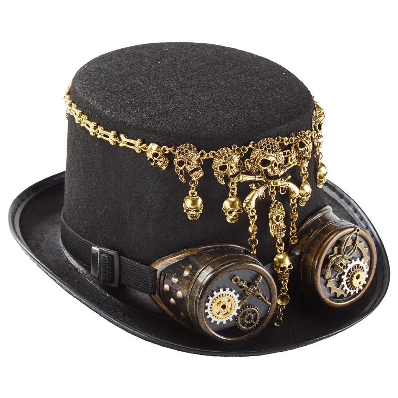 Steampunk Top Hat Retro Goggles Punk Skull Steampunk Top Hat Retro Goggles Punk Skull