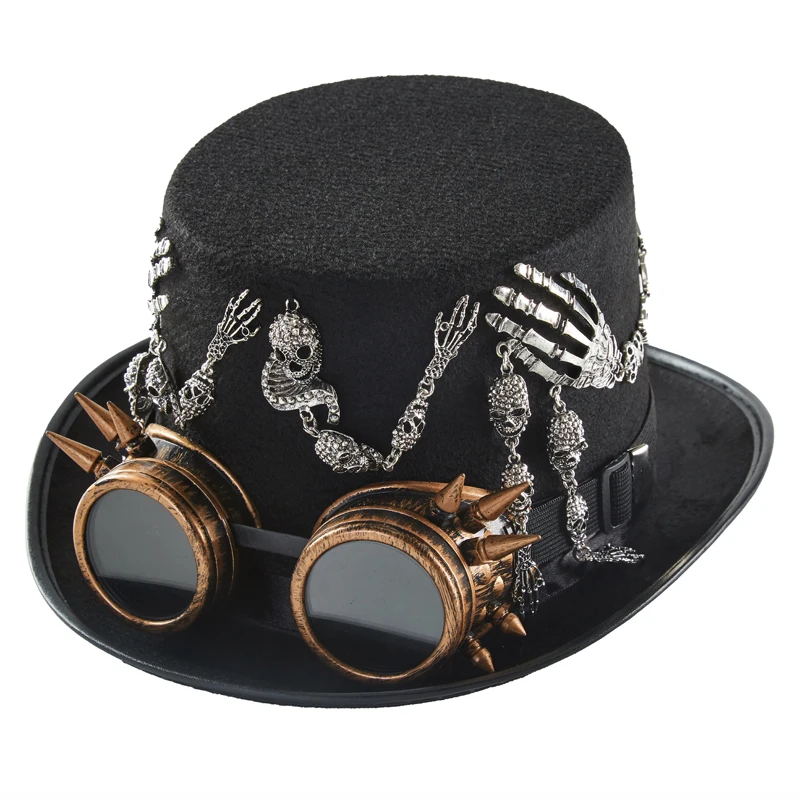 Steampunk Top Hat Snake Skeleton + Goggles Steampunk Top Hat Snake Skeleton + Goggles