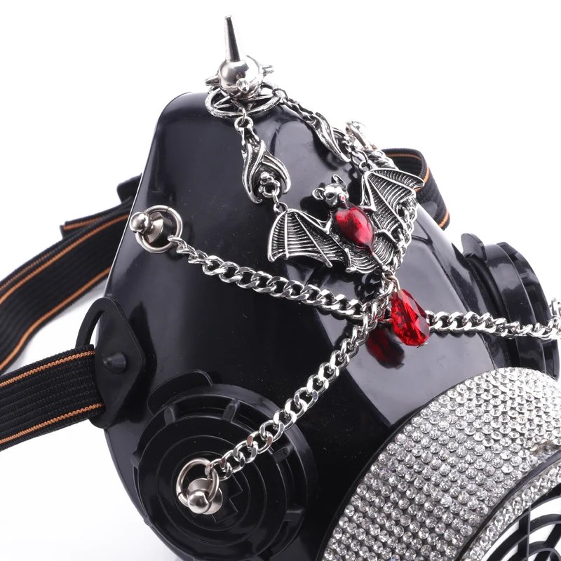 Anime Cosplay Bat Ruby Steampunk Mask With 1 Canister Halloween Popular Masks Masquerade Props Gothic Rock Carnival masks Anime Cosplay Bat Ruby Steampunk Mask With 1 Canister Halloween Popular Masks Masquerade Props Gothic Rock Carnival masks