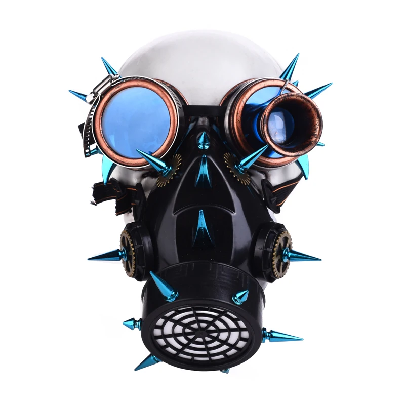 Cool Men Women Long Spike Studded Mask With Spikes Goggles Steampunk Red Multi-Color Punk Rivets Glasses and Gear Mask Biker Cool Men Women Long Spike Studded Mask With Spikes Goggles Steampunk Red Multi-Color Punk Rivets Glasses and Gear Mask Biker
