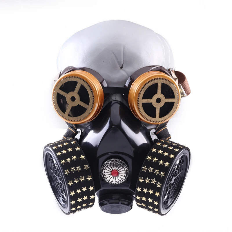 Cosplay Accessories Steampunk Masks With Brown Goggles Popular Fashion Stage Props Halloween Mask With Respirator Cosplay Accessories Steampunk Masks With Brown Goggles Popular Fashion Stage Props Halloween Mask With Respirator