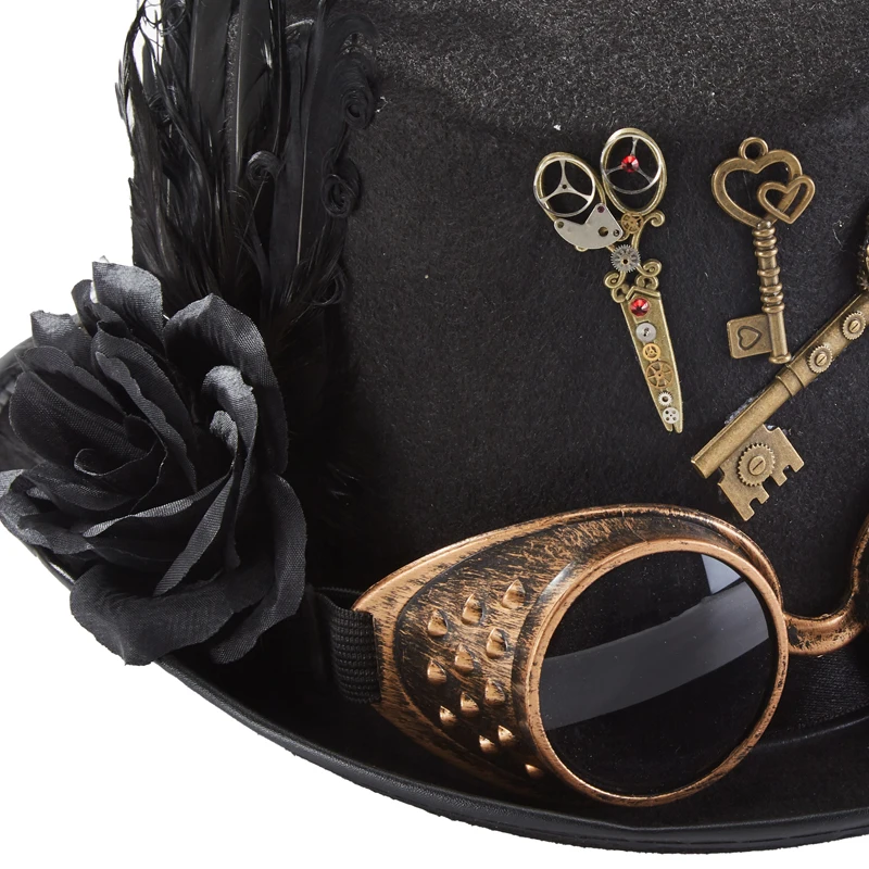 Fedora Steampunk Top Hat Gears Goggles Fedora Steampunk Top Hat Gears Goggles