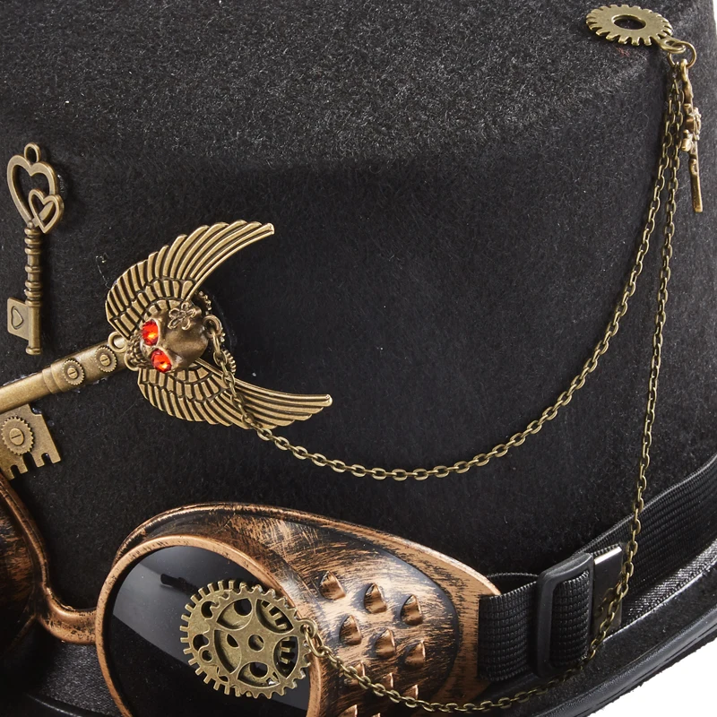 Fedora Steampunk Top Hat Gears Goggles Fedora Steampunk Top Hat Gears Goggles