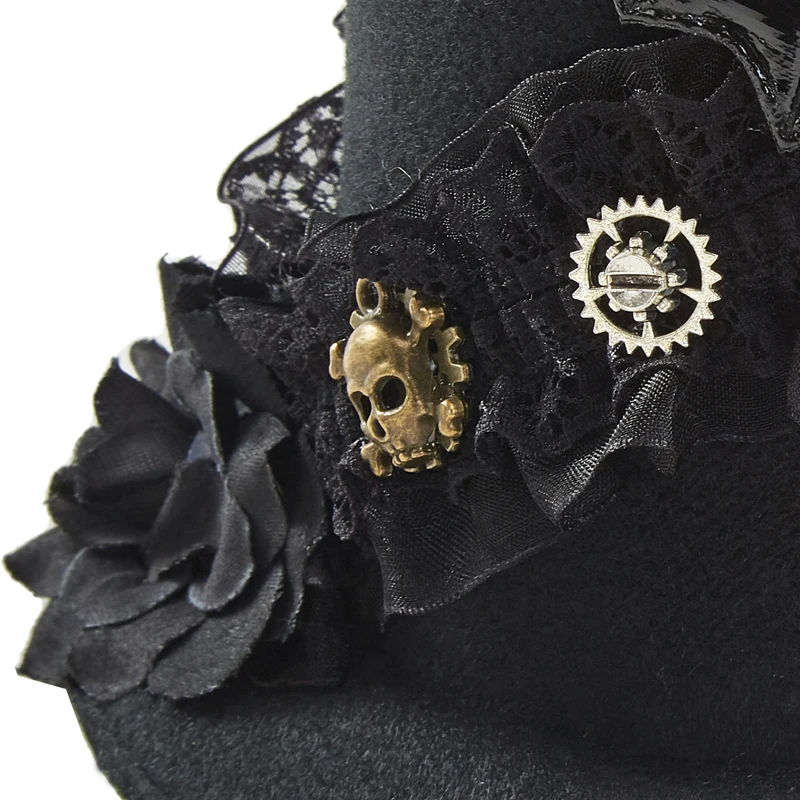 Gothic Gears Lace Bat Wing Mini Hat Steampunk Hair Clip Retro Fedora Hat Halloween Cosplay Party Mini Top Hats Gothic Gears Lace Bat Wing Mini Hat Steampunk Hair Clip Retro Fedora Hat Halloween Cosplay Party Mini Top Hats