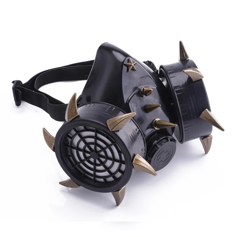 Halloween Metal Rivets Punk Masks Gothic Cosplay Respirator Retro Masks Masquerade Accessories Cosplay Gas Mask Halloween Metal Rivets Punk Masks Gothic Cosplay Respirator Retro Masks Masquerade Accessories Cosplay Gas Mask