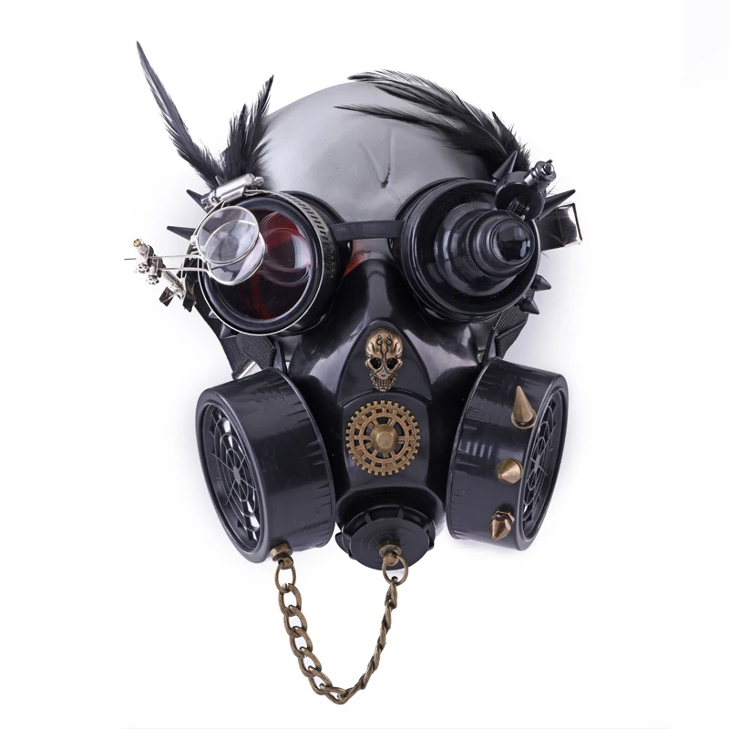 Halloween Rivets Punk Masks Goggles Gothic Cosplay Respirator Skull Mask Street Fashion Sunglasses Masquerade Party Halloween Rivets Punk Masks Goggles Gothic Cosplay Respirator Skull Mask Street Fashion Sunglasses Masquerade Party