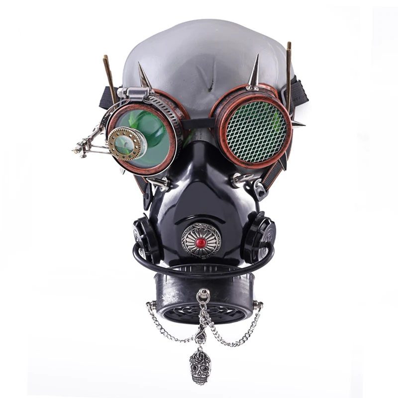Halloween Steampunk Mask Goggles Set Anime Cosplay Fashion Popular Antlers Glasses Retro Masks With Skull Chain Carnival Party Halloween Steampunk Mask Goggles Set Anime Cosplay Fashion Popular Antlers Glasses Retro Masks With Skull Chain Carnival Party