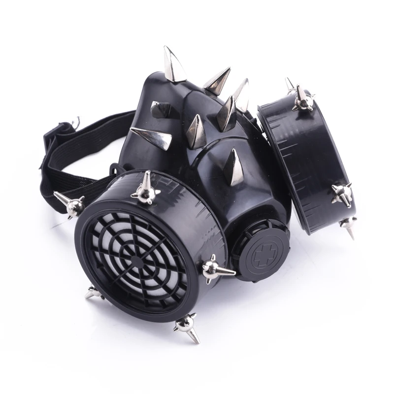 Masks Punk Rock Rivets Respirator Halloween Mask 2 Canisters 1 Valve Hip Hop Steampunk Mask Fashion Popular Costume Party Masks Punk Rock Rivets Respirator Halloween Mask 2 Canisters 1 Valve Hip Hop Steampunk Mask Fashion Popular Costume Party