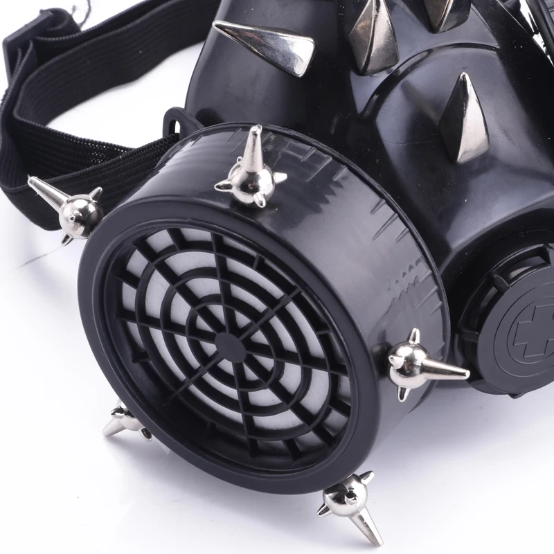 Masks Punk Rock Rivets Respirator Halloween Mask 2 Canisters 1 Valve Hip Hop Steampunk Mask Fashion Popular Costume Party Masks Punk Rock Rivets Respirator Halloween Mask 2 Canisters 1 Valve Hip Hop Steampunk Mask Fashion Popular Costume Party