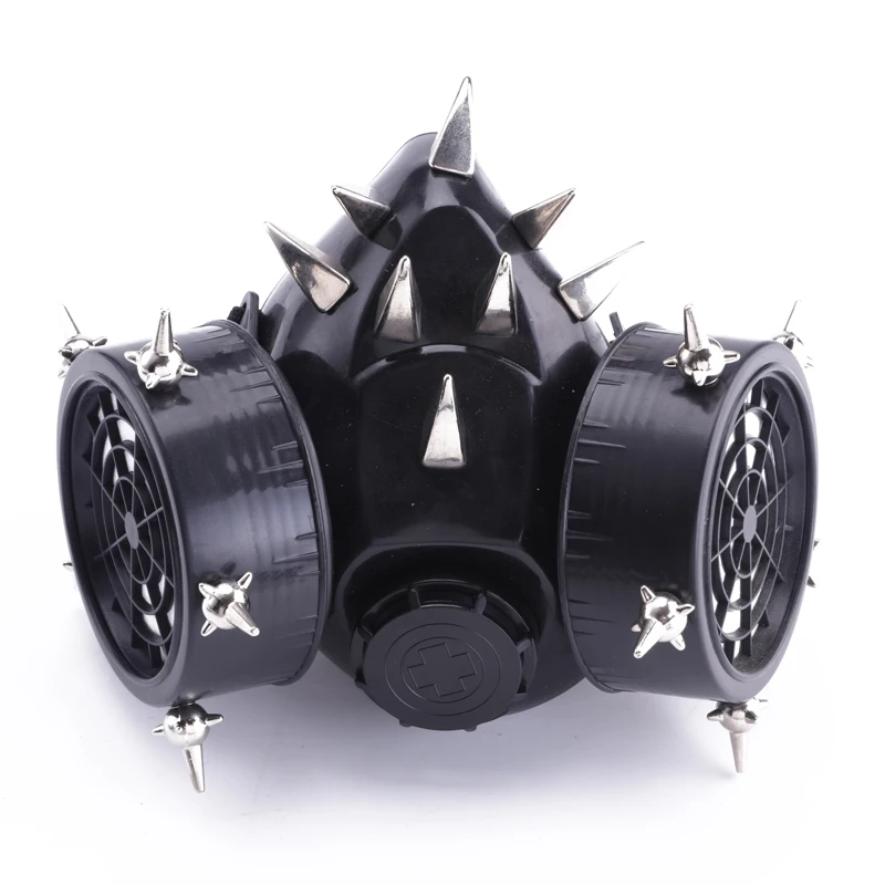 Masks Punk Rock Rivets Respirator Halloween Mask 2 Canisters 1 Valve Hip Hop Steampunk Mask Fashion Popular Costume Party Masks Punk Rock Rivets Respirator Halloween Mask 2 Canisters 1 Valve Hip Hop Steampunk Mask Fashion Popular Costume Party