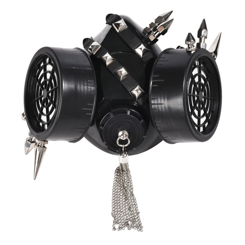 Steam Punk Masquerade Studs Mask Ball Half Face Men Punk Rivets Chain Tassels Masks Costume Halloween Party Props mask Steam Punk Masquerade Studs Mask Ball Half Face Men Punk Rivets Chain Tassels Masks Costume Halloween Party Props mask
