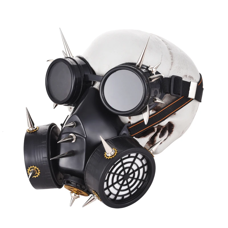 SteamPunk Mask Metal Rivet Respirator Goggles Gear SteamPunk Mask Metal Rivet Respirator Goggles Gear