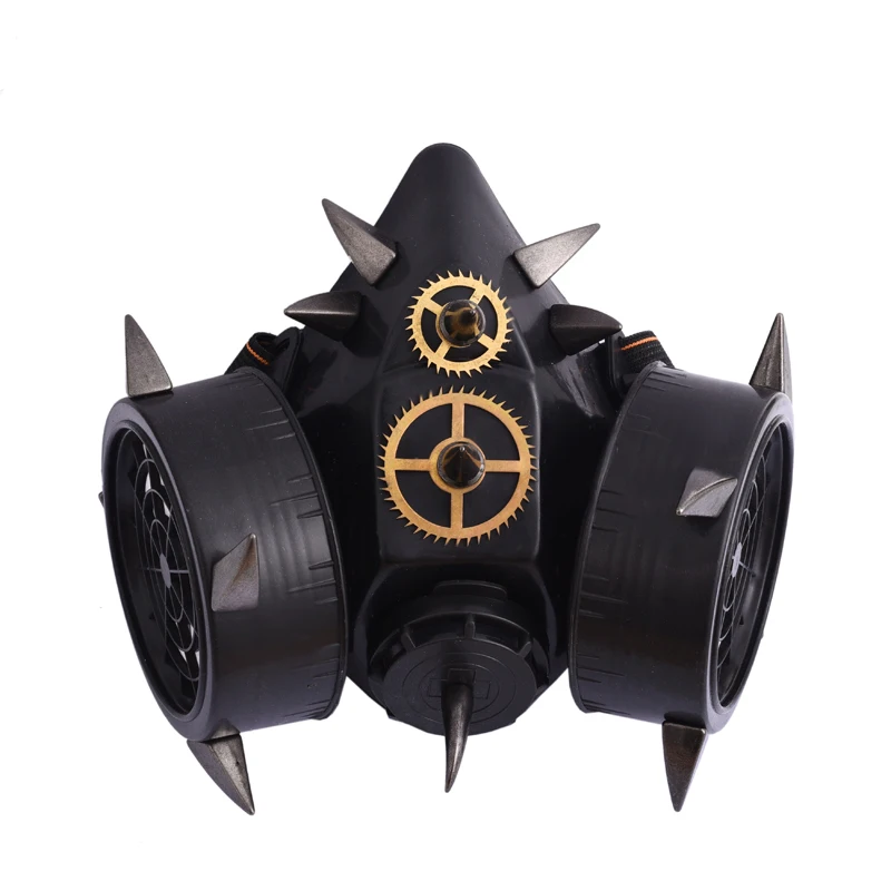 Steampunk Black Devil Horns Spikes Mask Respirator Goth Cosplay Rivets Masks Party Halloween Accessories Punk Steampunk Black Devil Horns Spikes Mask Respirator Goth Cosplay Rivets Masks Party Halloween Accessories Punk