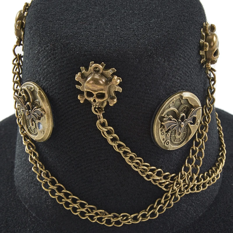 Steampunk Fascinator Gothic Retro Chain Clock Cogs Mini Top Hat Lolita Hair Clips Party Photograh Headwear Steampunk Fascinator Gothic Retro Chain Clock Cogs Mini Top Hat Lolita Hair Clips Party Photograh Headwear
