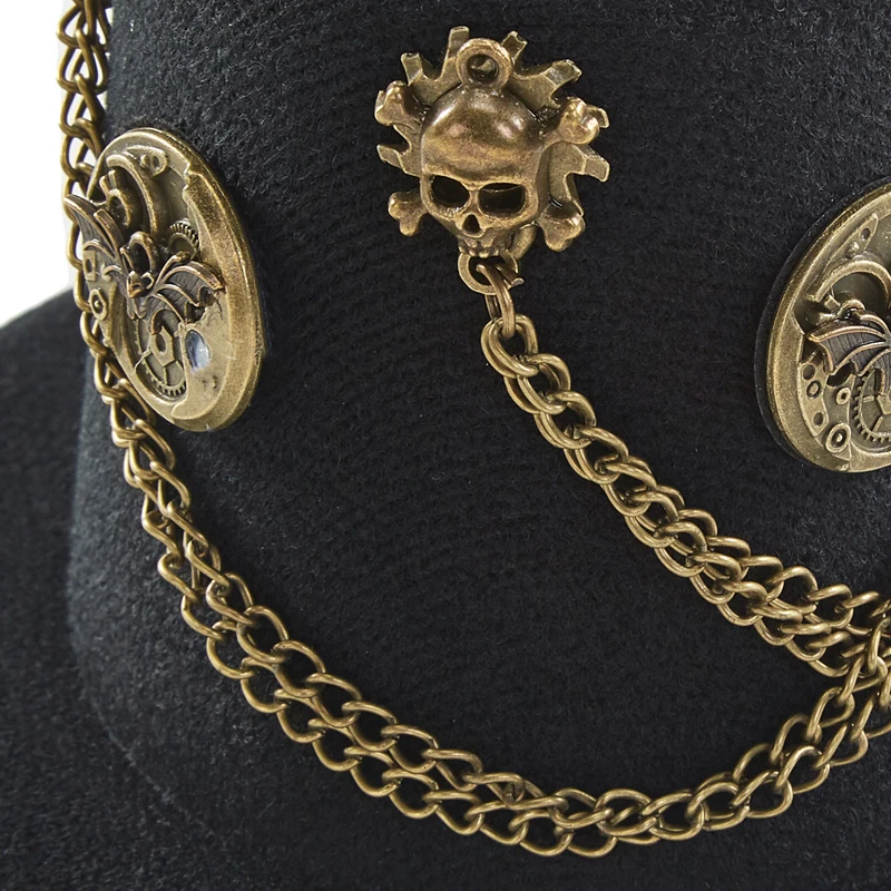 Steampunk Fascinator Gothic Retro Chain Clock Cogs Mini Top Hat Lolita Hair Clips Party Photograh Headwear Steampunk Fascinator Gothic Retro Chain Clock Cogs Mini Top Hat Lolita Hair Clips Party Photograh Headwear