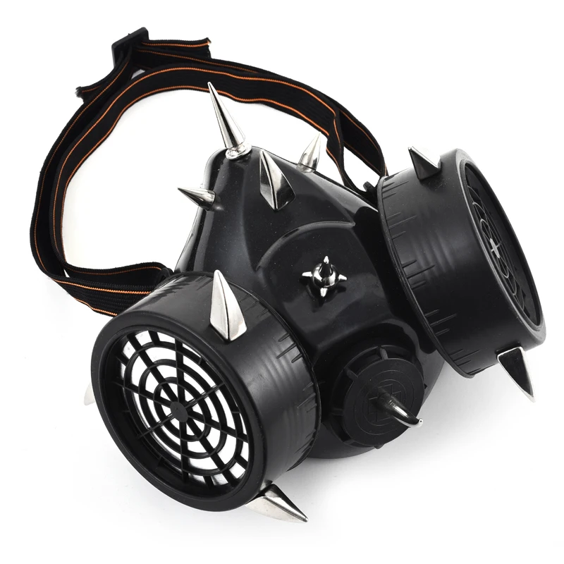 Steampunk Fashion Retro Rivets Gas Mask Respirator Cyber Gothic Cosplay Spikes Masks Halloween Party Accessories Steampunk Fashion Retro Rivets Gas Mask Respirator Cyber Gothic Cosplay Spikes Masks Halloween Party Accessories