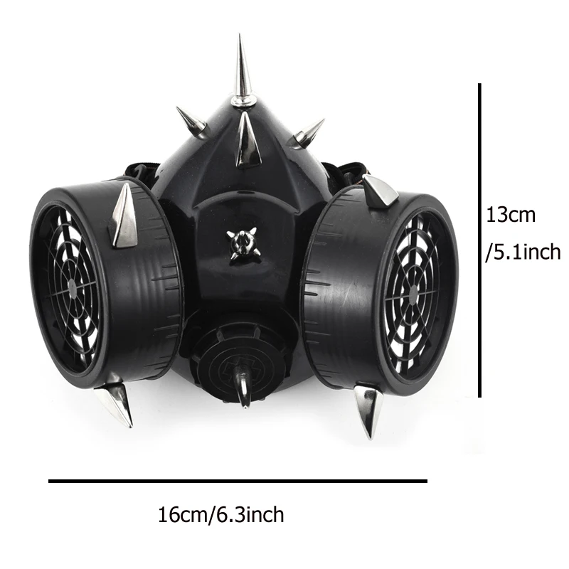 Steampunk Fashion Retro Rivets Gas Mask Respirator Cyber Gothic Cosplay Spikes Masks Halloween Party Accessories Steampunk Fashion Retro Rivets Gas Mask Respirator Cyber Gothic Cosplay Spikes Masks Halloween Party Accessories