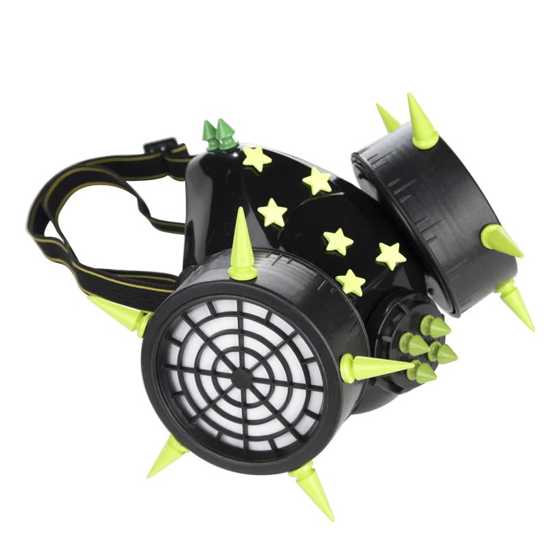 Steampunk Gas Mask Green Rivet Stars Respirator Steampunk Gas Mask Green Rivet Stars Respirator