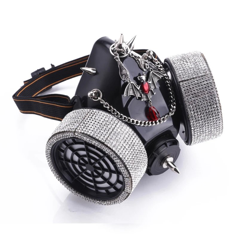 Steampunk Gas Mask With Chain 2 Canisters 1 Valve Steampunk Gas Mask With Chain 2 Canisters 1 Valve