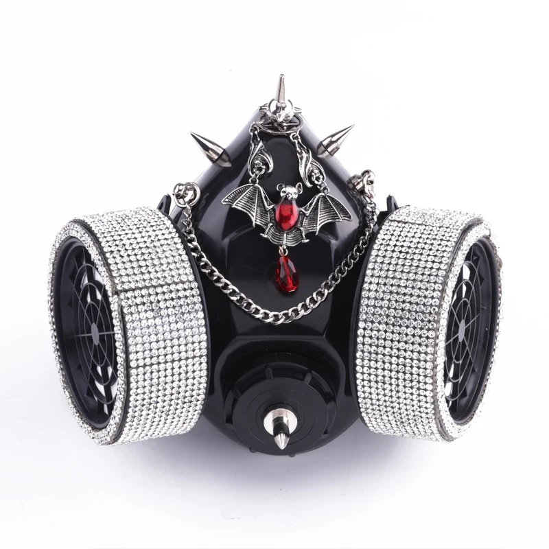 Steampunk Gas Mask With Chain 2 Canisters 1 Valve Steampunk Gas Mask With Chain 2 Canisters 1 Valve