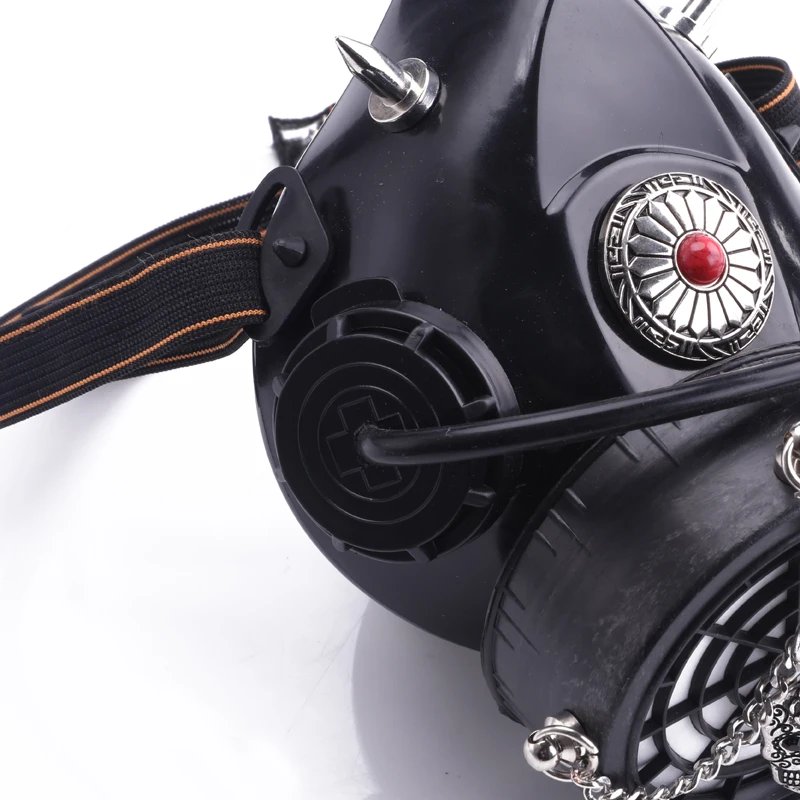 Steampunk Gas Mask With Skull 1 Canister 2 Valves Steampunk Gas Mask With Skull 1 Canister 2 Valves
