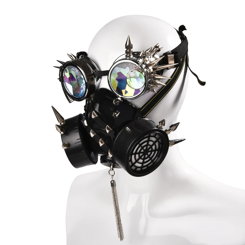 Steampunk Goggles Gas Masks Rivets Glasses Cosplay Props Punk Party Stud Mask Halloween Festival Accessory Steampunk Goggles Gas Masks Rivets Glasses Cosplay Props Punk Party Stud Mask Halloween Festival Accessory