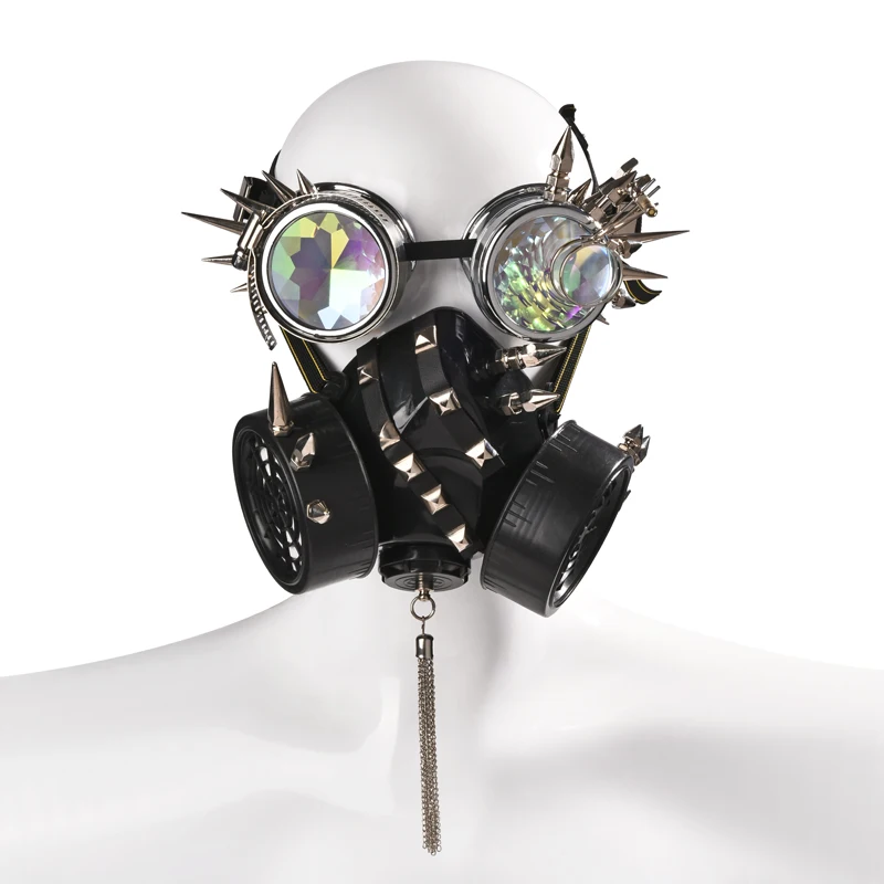 Steampunk Goggles Gas Masks Rivets Glasses Cosplay Props Punk Party Stud Mask Halloween Festival Accessory Steampunk Goggles Gas Masks Rivets Glasses Cosplay Props Punk Party Stud Mask Halloween Festival Accessory