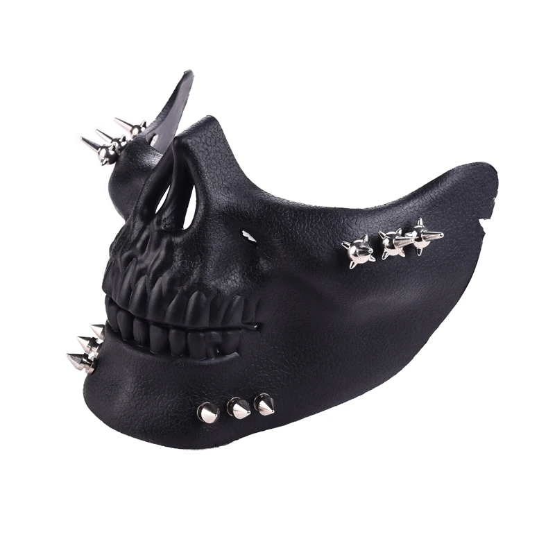 Steampunk Mask Ghost Rivet Skull Half Face Steampunk Mask Ghost Rivet Skull Half Face