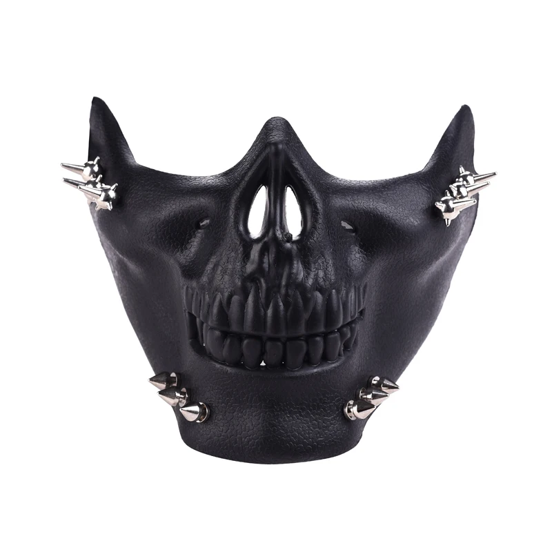 Steampunk Mask Ghost Rivet Skull Half Face Steampunk Mask Ghost Rivet Skull Half Face