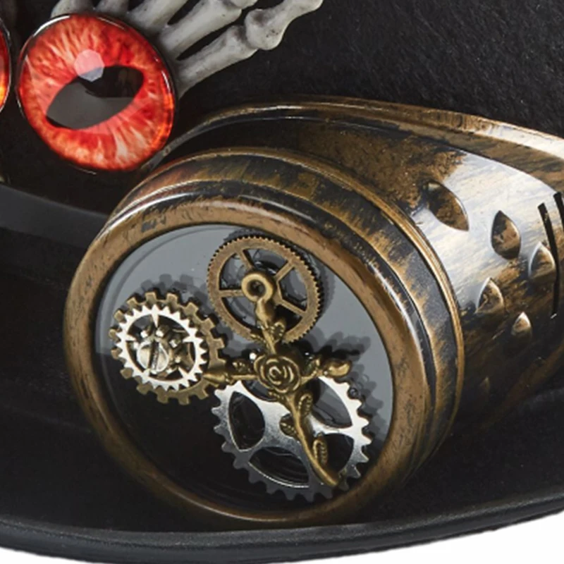 Steampunk Men Women Hat With Goggles Gothic Skeleton Hands Top Hat Jazz Hat Carnival Nightclub Hats Steampunk Men Women Hat With Goggles Gothic Skeleton Hands Top Hat Jazz Hat Carnival Nightclub Hats