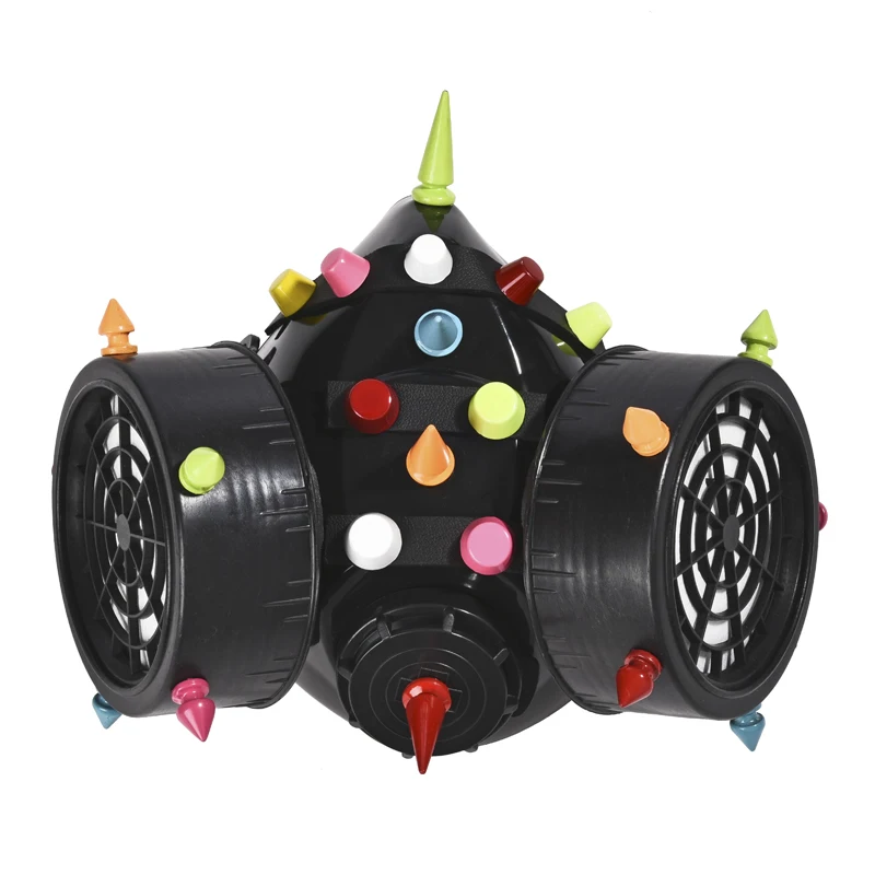 Steampunk Multi Colors Rivets Mask Punk Studs Gas Mask Halloween Costumes Rock Fancy Mask Steampunk Multi Colors Rivets Mask Punk Studs Gas Mask Halloween Costumes Rock Fancy Mask