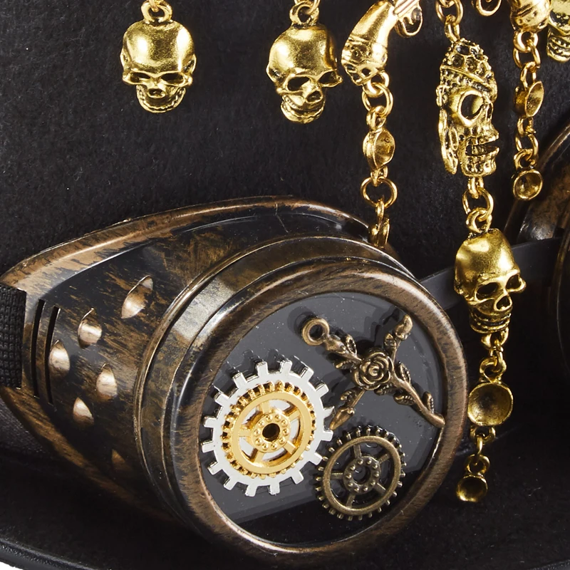 Steampunk Top Hat Retro Goggles Punk Skull Steampunk Top Hat Retro Goggles Punk Skull
