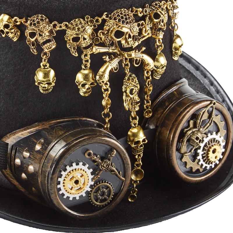 Steampunk Top Hat Retro Goggles Punk Skull Steampunk Top Hat Retro Goggles Punk Skull
