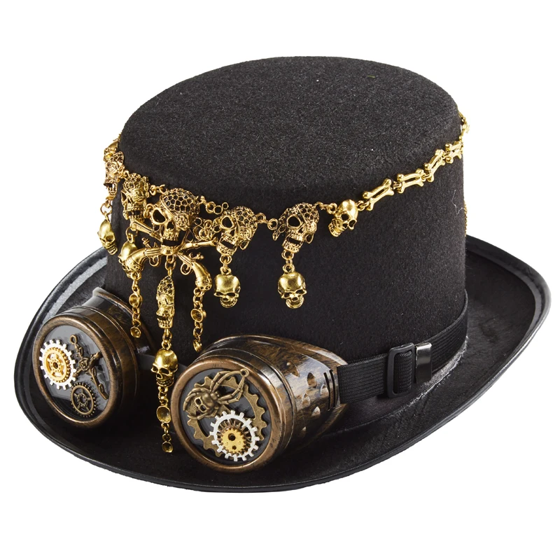 Steampunk Top Hat Retro Goggles Punk Skull Steampunk Top Hat Retro Goggles Punk Skull