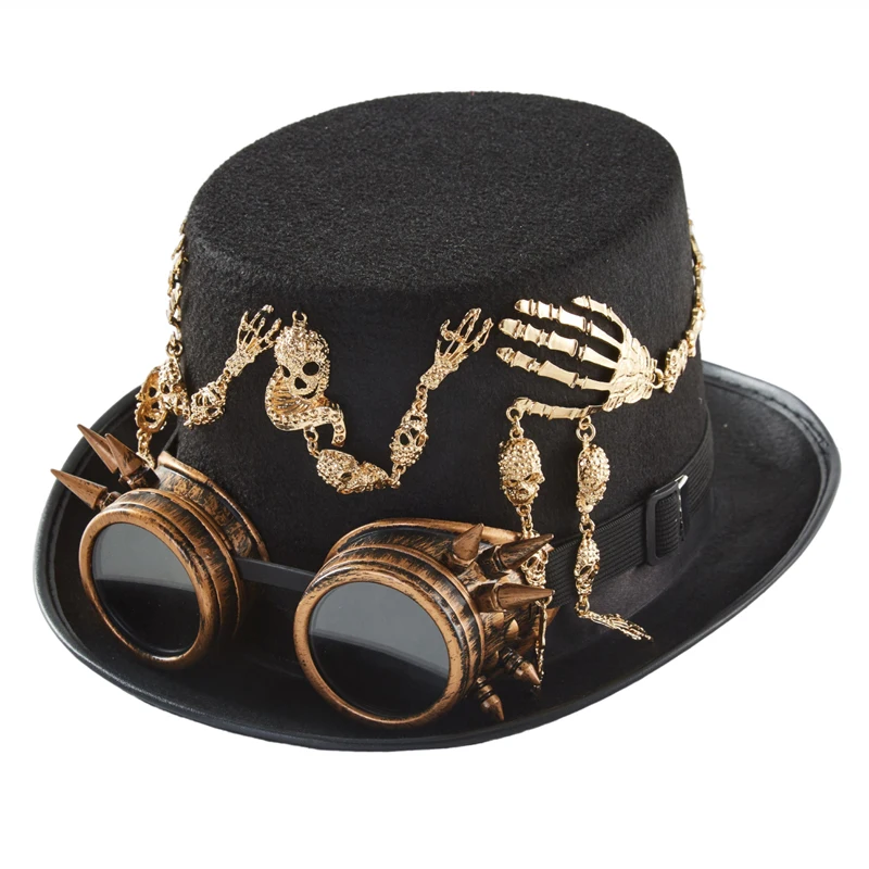 Steampunk Top Hat Snake Skeleton + Goggles Steampunk Top Hat Snake Skeleton + Goggles