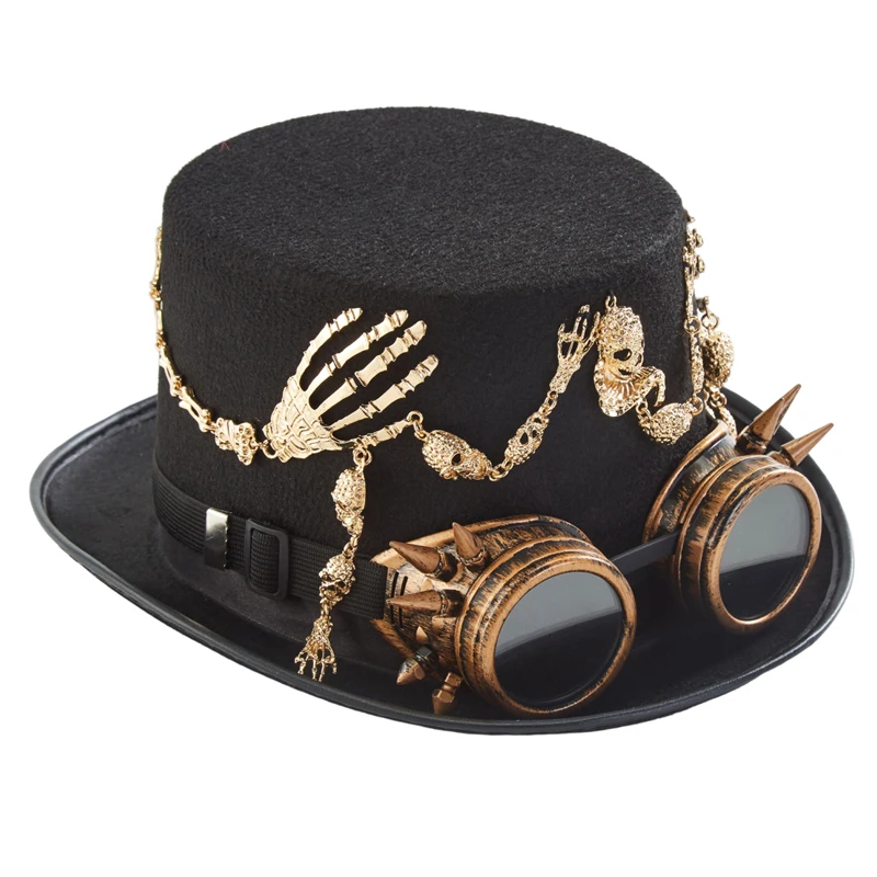 Steampunk Top Hat Snake Skeleton + Goggles Steampunk Top Hat Snake Skeleton + Goggles