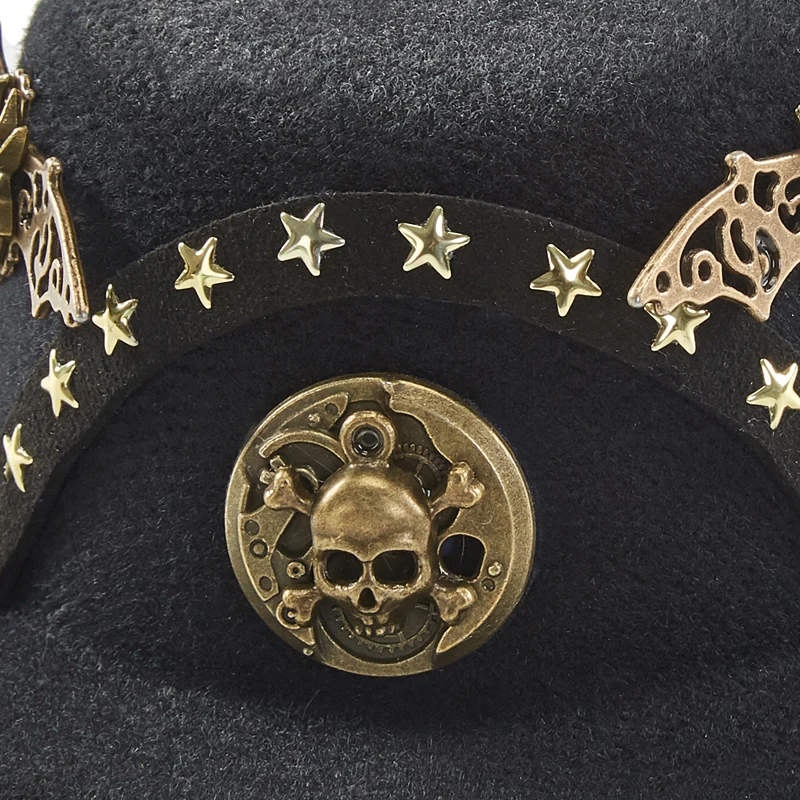 Steampunk Victorian Bat Clock Cogs Skull Mini Top Hat Gothic Hair Clip Men Women Halloween Photography Costume Hair Accessories Steampunk Victorian Bat Clock Cogs Skull Mini Top Hat Gothic Hair Clip Men Women Halloween Photography Costume Hair Accessories