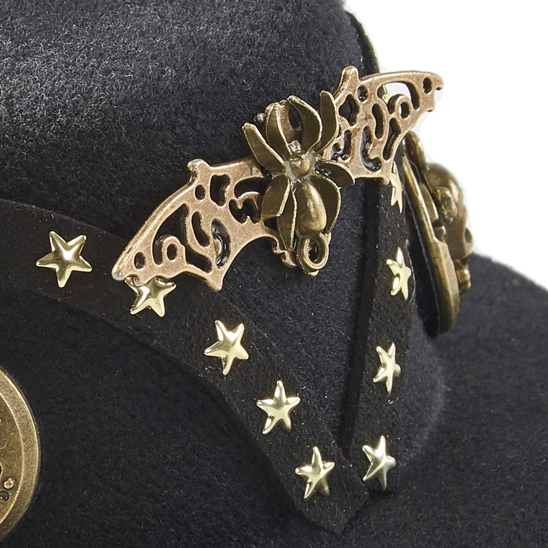 Steampunk Victorian Bat Clock Cogs Skull Mini Top Hat Gothic Hair Clip Men Women Halloween Photography Costume Hair Accessories Steampunk Victorian Bat Clock Cogs Skull Mini Top Hat Gothic Hair Clip Men Women Halloween Photography Costume Hair Accessories