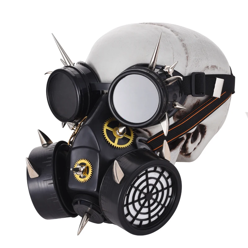 Unisex Fancy Party Rivets Retro Goggles Glass Industrial Spike Clock Gear Mask Vintage Steampunk Gothic Mask Cosplay Accessory Unisex Fancy Party Rivets Retro Goggles Glass Industrial Spike Clock Gear Mask Vintage Steampunk Gothic Mask Cosplay Accessory