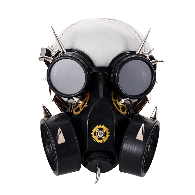 Unisex Fancy Party Rivets Retro Goggles Glass Industrial Spike Clock Gear Mask Vintage Steampunk Gothic Mask Cosplay Accessory Unisex Fancy Party Rivets Retro Goggles Glass Industrial Spike Clock Gear Mask Vintage Steampunk Gothic Mask Cosplay Accessory
