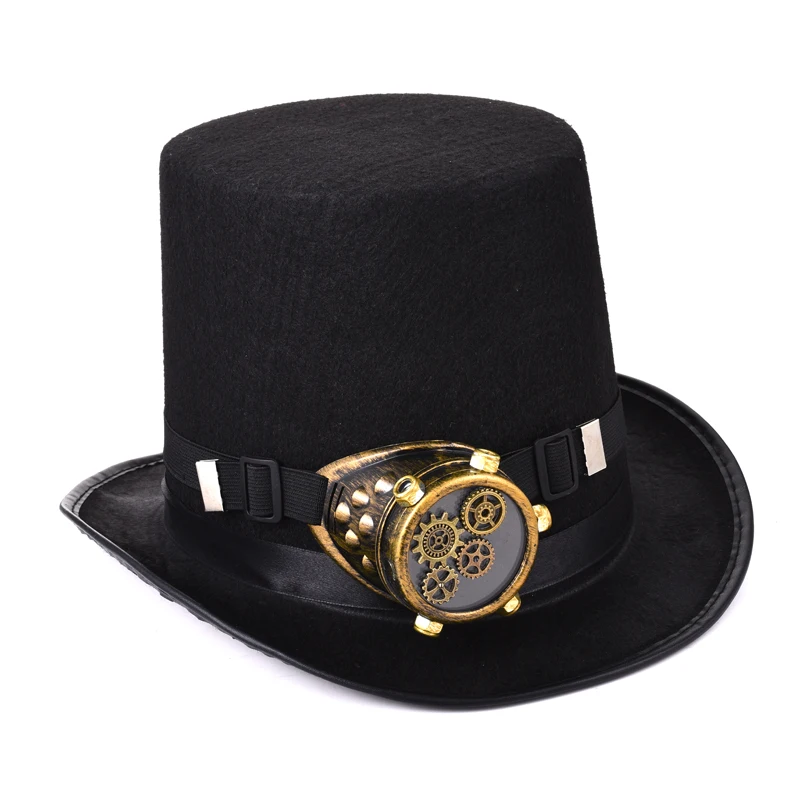 Victorian Steampunk Top Hat Goggles Industrial Gears Glass Costume Punk Gothic Hats Accessories Victorian Steampunk Top Hat Goggles Industrial Gears Glass Costume Punk Gothic Hats Accessories