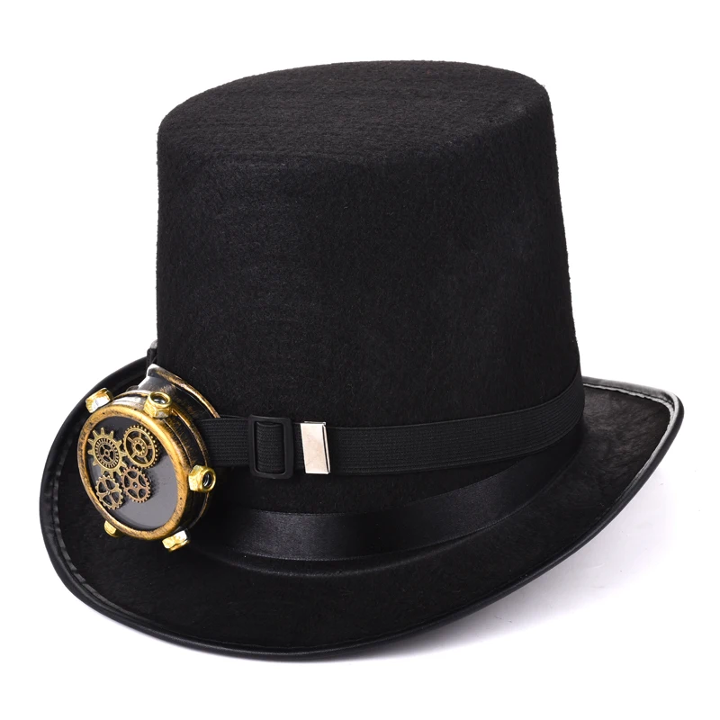 Victorian Steampunk Top Hat Goggles Industrial Gears Glass Costume Punk Gothic Hats Accessories Victorian Steampunk Top Hat Goggles Industrial Gears Glass Costume Punk Gothic Hats Accessories
