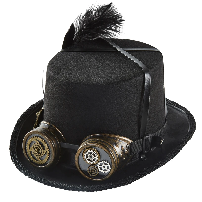 Vintage White Steampunk Top Hat Gear Vintage White Steampunk Top Hat Gear