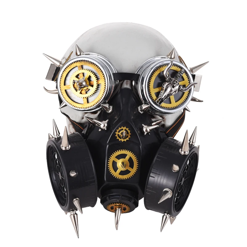 Women/Men Gothic Vintage Gears Spike Goggles Cosplay Punk Rivet Gas Masks Steampunk Party Mask Halloween Mask Glasses Retro Women/Men Gothic Vintage Gears Spike Goggles Cosplay Punk Rivet Gas Masks Steampunk Party Mask Halloween Mask Glasses Retro