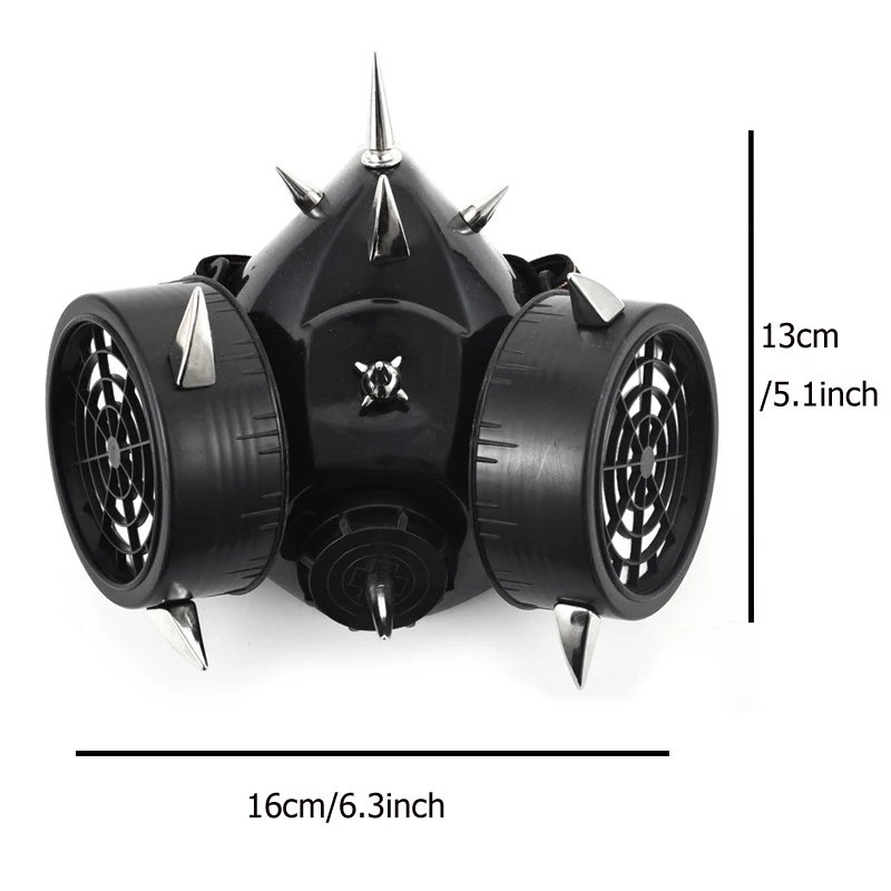 Steampunk Fashion Retro Rivets Gas Mask Respirator Cyber Gothic Cosplay Spikes Masks Halloween Party Accessories Steampunk Fashion Retro Rivets Gas Mask Respirator Cyber Gothic Cosplay Spikes Masks Halloween Party Accessories